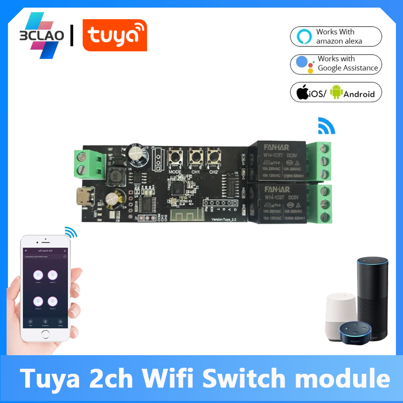 Tuya 2ch Wifi Switch module